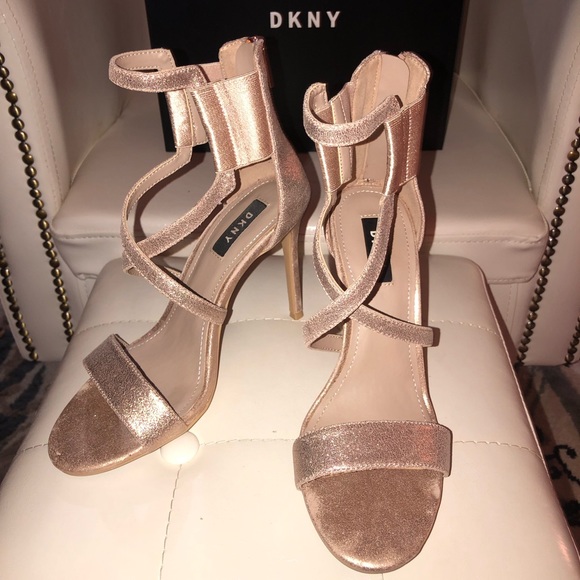 DKNY suede rose gold heels - Picture 2 of 6